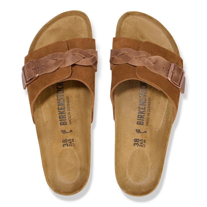 Women's Oita Braided Suede Leather Mink Medium/Narrow