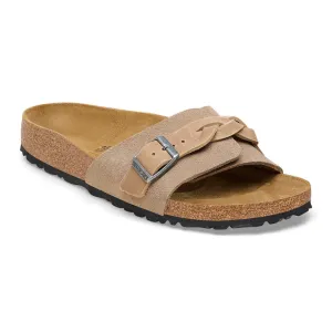 Women's Oita Braided Suede Leather Taupe Medium/Narrow