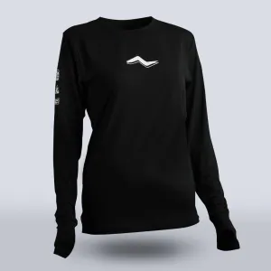 Women's Tarkine Long Sleeve Ultra-Eco Run Tee (Black/Standard Thickness)