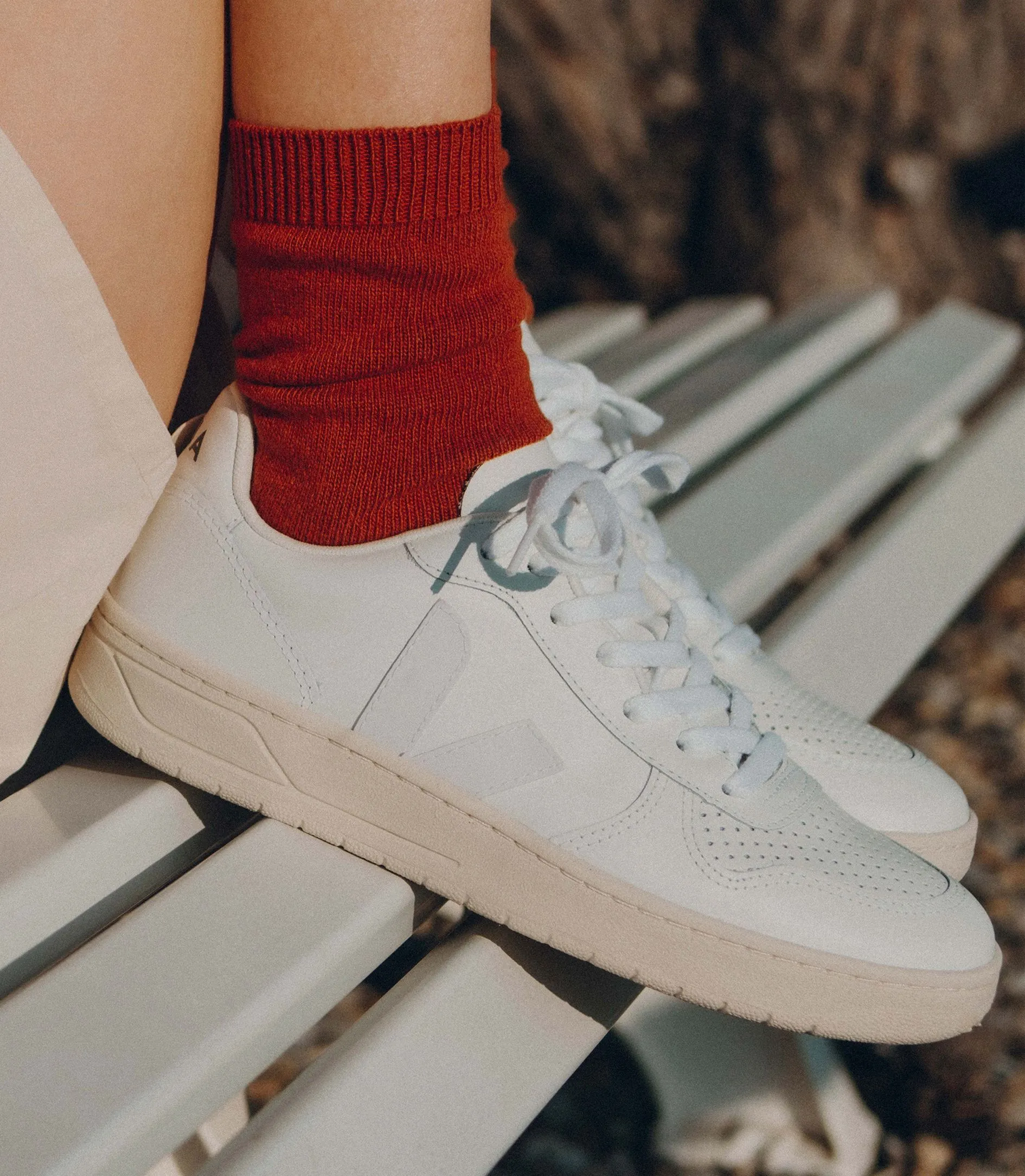Women's V-10 LEATHER WHITE